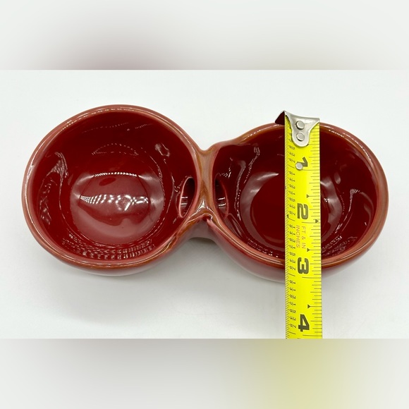 Red Ceramic Oil And Spice Dipping Bowls - Picture 7 of 7